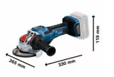 CORDLESS ANGLE GRINDER  GWX 18V-15PSC XLOCK without battery and charger BOSCH 06019H6G00
