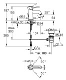 GROHE START CLASSIC SINGLE-LEVER BASIN MIXER 1/2″ S-SIZE