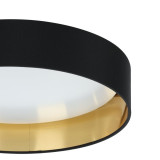 Ceiling light MASERLO 2 black/gold. EGLO LED 20W 2400Lm D380 99539