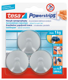 Крючки круглые маленькие tesa® Powerstrips, 3 шт хром