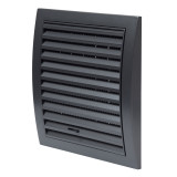 Ventilation grille plastic, 190x190mm, adjustable, anthracite