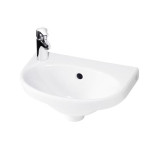 Small bathroom sink Nautic 5540 - for bolt mounting 40 cm Faucet hole on left