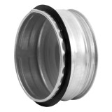 end cap metall, Ø125mm with rubber