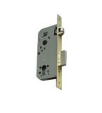 Mortice lock with TESA TE5 cylinder, with roller, brass