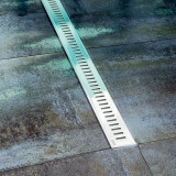 Zebra Plastic shower channel with stainless steel grid 850mm