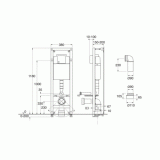 Gustavsberg Triomont XS WC rāmis, mehānisks + sienas stiprinājumi, GB1921102020