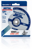 Dimanta griešanas disks metālam, 125x1.4x22,.23mm, 11/2-VD125R