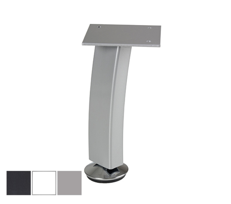 Table leg bent, gray H-150mm