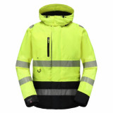 Куртка зимняя Montreal Hi-Vis желтая темно-синяя 3XL Pesso