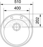 Granīta izlietne ROG 610-41 SOD51cm, ar ventili, Izpārdošana xx