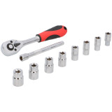 FASTER TOOLS Socket wrench set 10pcs 1/4" 6-13mm