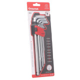 DRAUMET Hex key wrench set with ball end - 9pcs, extra long 1,5 - 10mm