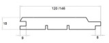 Exterior cladding board Spruce UTV19x121x4200mm AB / 6 pcs./pkg.