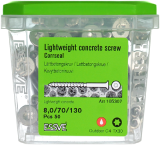Essve Lightweight Concrete Screw 8x130 CS Countersunk Head 50pcs. 105307