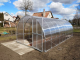 Greenhouse KLASIKA TUBE 3x8m (24m2) with foundations and 4mm polycarbonate coating