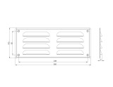 Ventilācijas reste metāla MR26105, 260x105mm