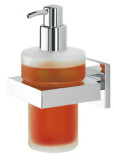 ITEMS soap dispenser, chrome/glass