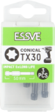 Uzgaļi koniskie IMPACT TX30x50mm, 3gab/iep., ESSVE 9980266