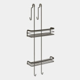 Shower wall-mounted shelf ORGIN, 22x20x30cm, black, Metaltex