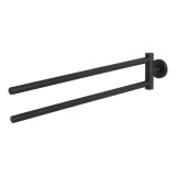 BOSTON towel rail with 2 arms, black stailess steel