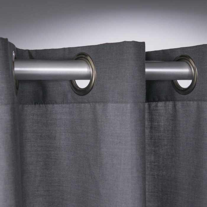 COLORIS shower curtain textil, gray, 180x200 cm