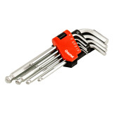 DRAUMET Hex key wrench set with ball end - 9pcs, long 1,5 - 10mm