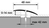 Profils salaid.pārsegšanai PR4  A1 1.86m, sudraba