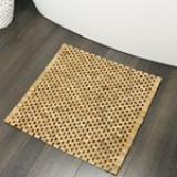 WOODBLOCK bathmat, brown, 60x60cm