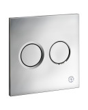 Flush button for fixture XS - wall control panel, round Dual flush, polished chrome, Gustavsberg