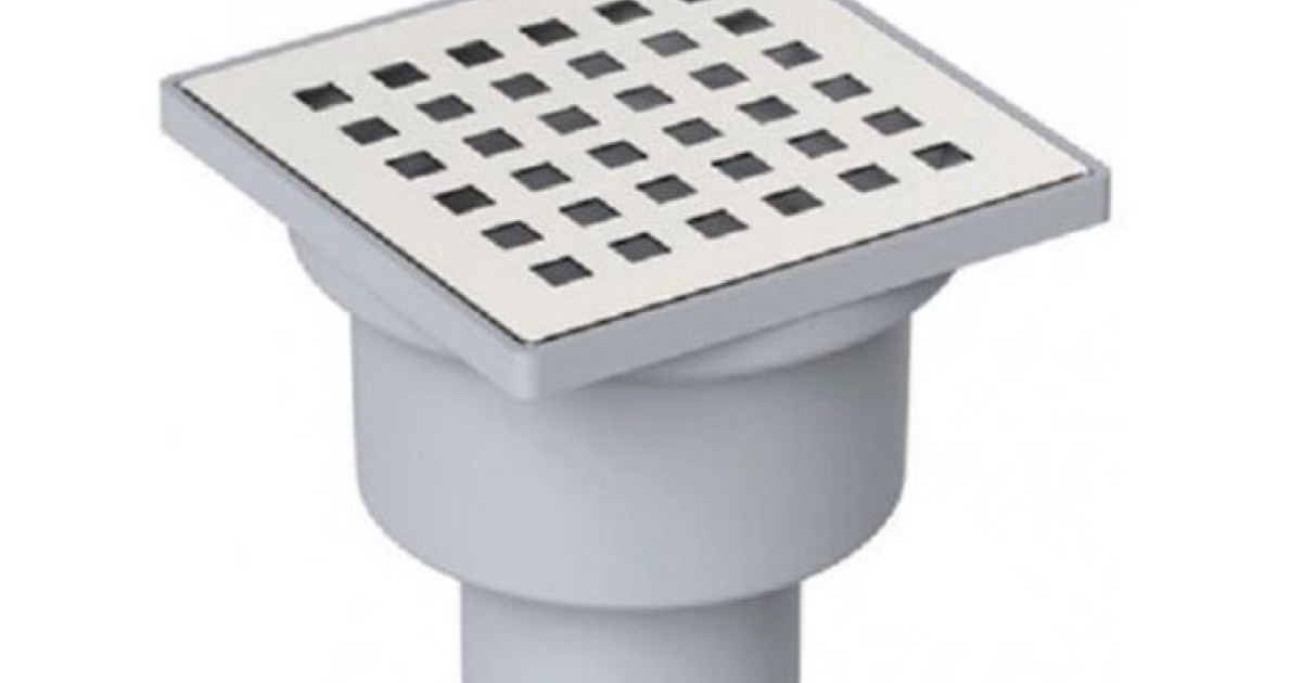 Gridas traps 10x10cm izvads vert. D50mm, reste no ner.terauda VFD-711715