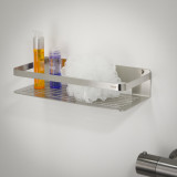 CADDY basket large, 32x7x13.6cm, stainless steel brushed