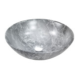 Countertop sink TINOS 39.5cm grey/marble effect, matte