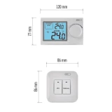 Telpas bezvadu termostats 5-35°C 2xAAA balts EMOS Wireless