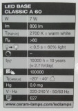 Лампочка Osram LED Retrofit 7W/827 E27 3 шт./пак