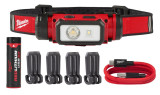 LED Flashlight for Safety Helmet L4HL2-301 Milwaukee 600Lm IP54 USB Cable 4933479963