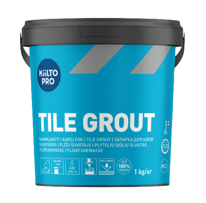 Kiilto Tile Grout Nr.44, 1kg, Tile Grout, Dark Grey