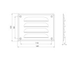 Ventilācijas reste metāla MR14105, 140x105mm