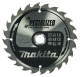 Zāģripa T.C.T. 165x1.5x20mm Specialized T24 20° kokam Makita, B-32910