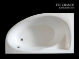 PAA bathtub TRE GRANDE 1700x1000 mm white
