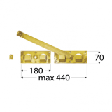 Domax gate latch 440x70x180mm, yellow galvanized 8641