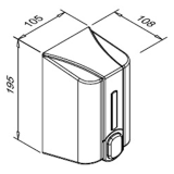 Дозатор жидкого мыла ECO, 1L, Белый