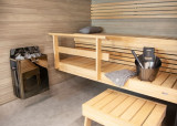 HARVIA electric sauna stove The Wall 4.5kW black, 3-6m3, HSW450400M HARVIA