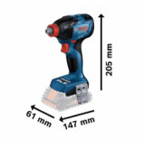 CORDLESS IMPACT DRIVER/WRENCH GDX 18V-210C without battery and charger BOSCH 06019J0200