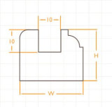 Durvju portāla adapters masīvkoka krāsots Tumši Pelēks (NCS S5500-N) 21x27x2400