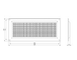 ventilation grille plastic, 130x300mm, brown