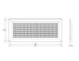 Ventilācijas reste PLAKANA taisnstūra 130x300mm pelēka