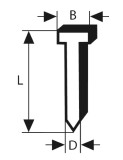 BOSCH Finishing nails galvanized SK64 1,6/16G, 20°, 38mm, 2000pcs/pack, 2608200529