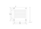 Ventilācijas reste met.cinkota MR1010,100x100mm