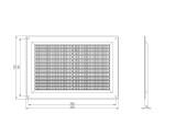 ventilation grille plastic, 250x170mm, brown
