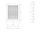 HYBRID grill-hatch with filter plastic, 150x200mm